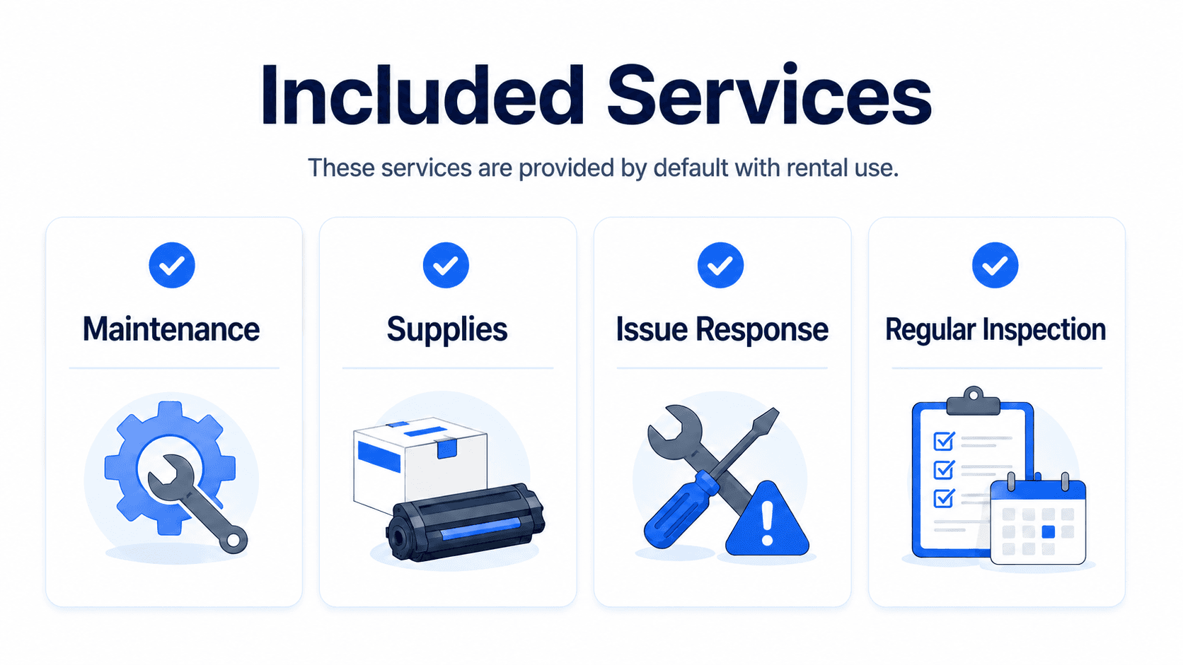 Office Equipment Rental and Purchase included services